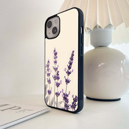 Lavender Whisper Blooms Glass Case