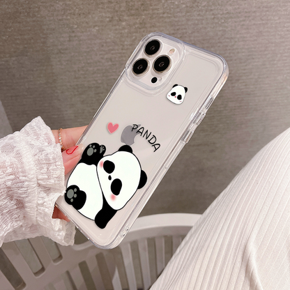 Panda Love Vibes Clear Silicon Cover