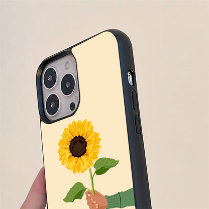 Sunflower Custom Name Glass Case