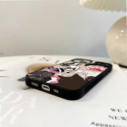 Aesthetic Pin Cats Glass Case