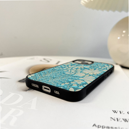 Beige Bloom Glass Case