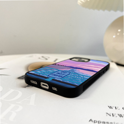 Do not jump sky Glass Case