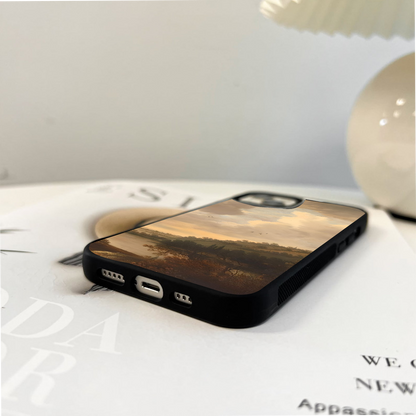 Early River Themes Glass Case