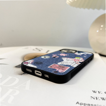 Fondoss cute Pattern Glass Case