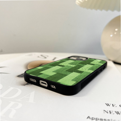 Green Zigzag Glass Case