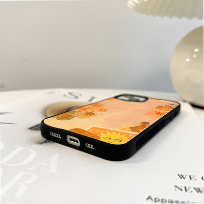 Orange Home Aesthetic Glass Case