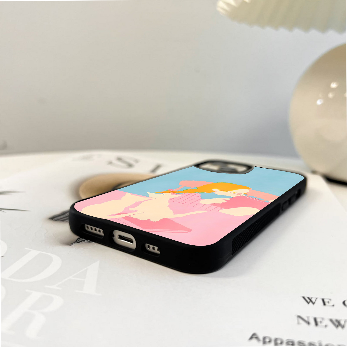 Pink Ladybird Glass Case