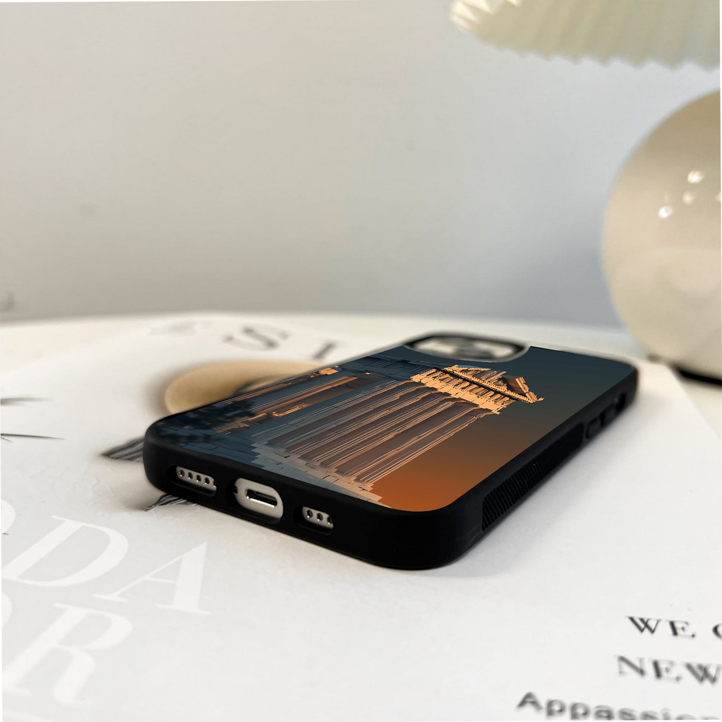 Sunlit Marble Grace  Glass Case