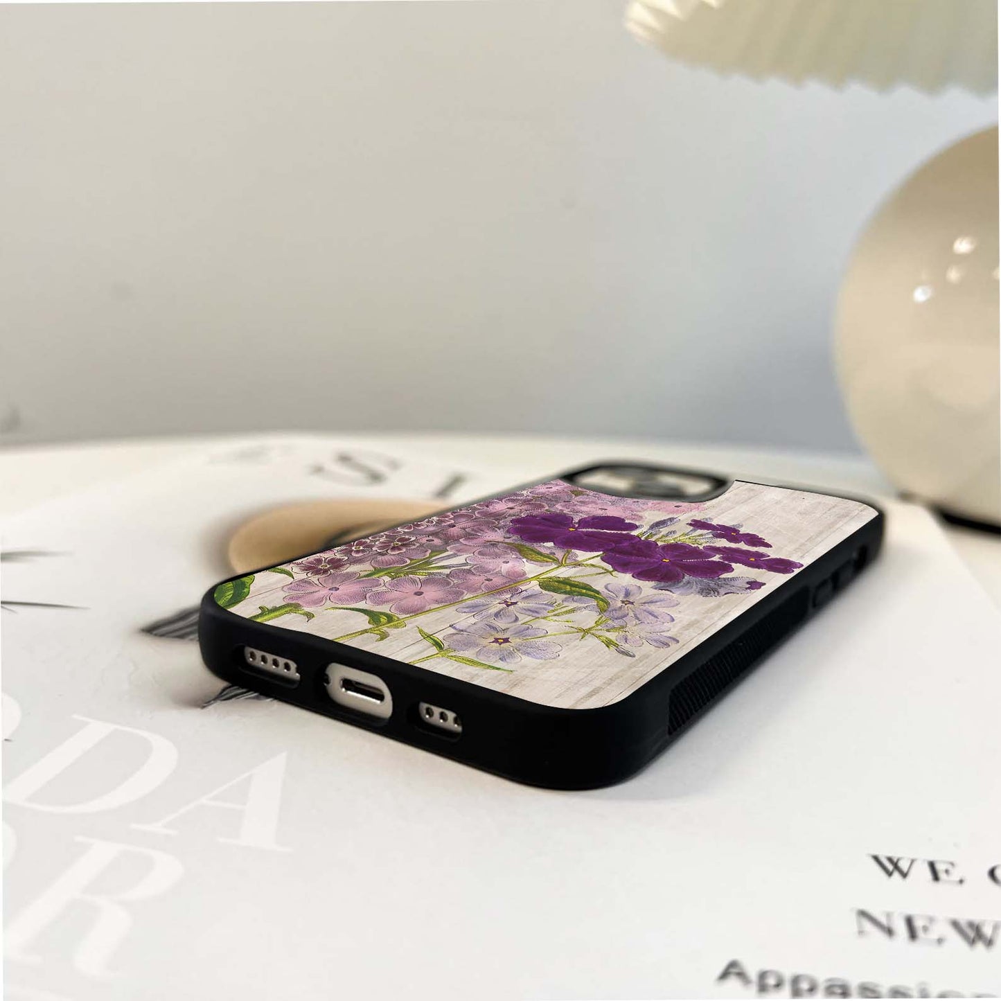 Rustic Floral Elegance Glass Case