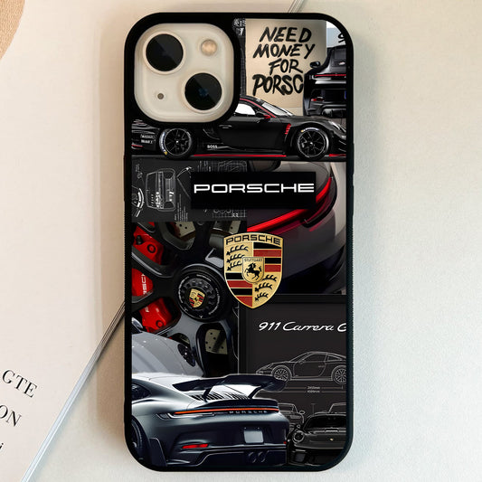 Porsche 911 Racing Collage Glass Case