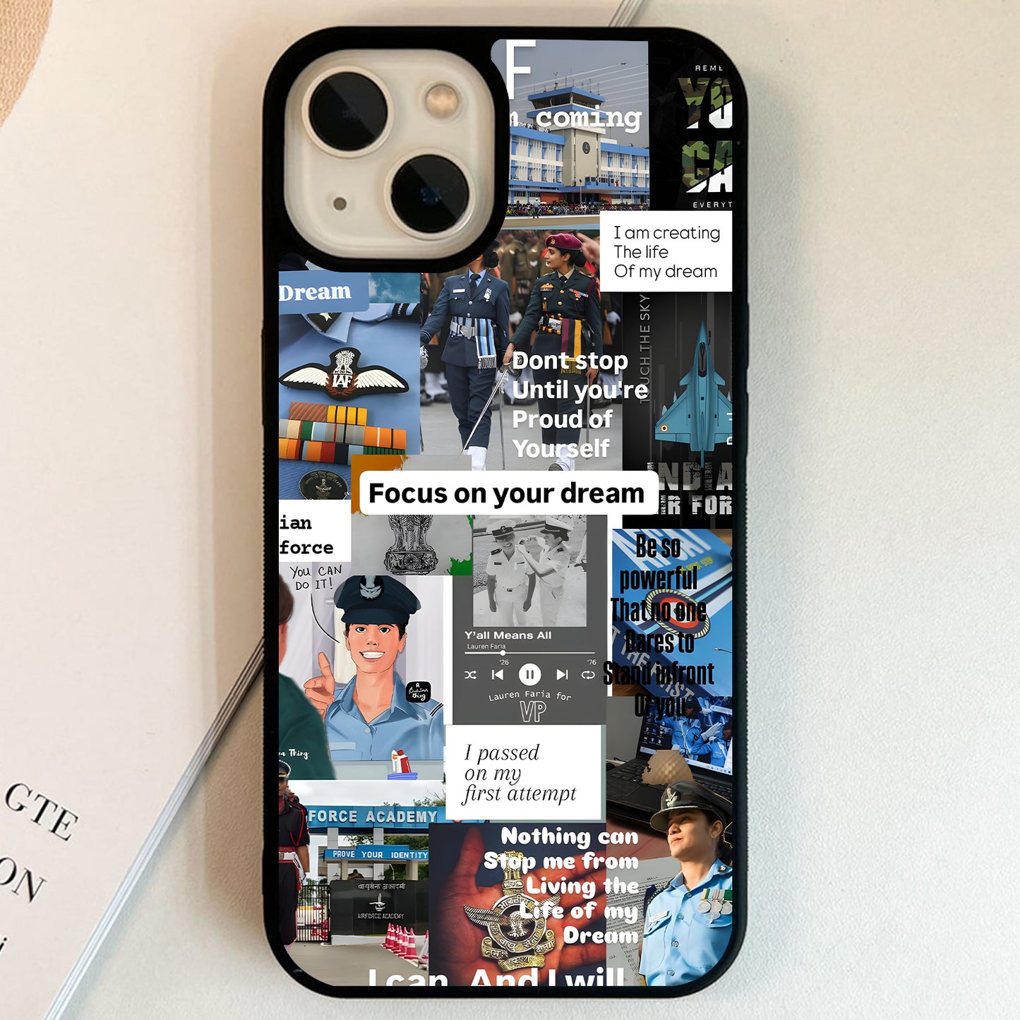 Air Force Dream Board Glass Case