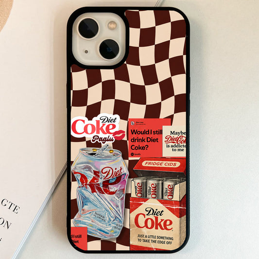 Diet Coke Checkerboard Mood Glass Case