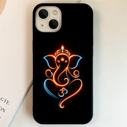 Neon Ganesha Divine Glass Case