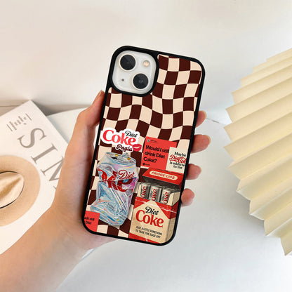 Diet Coke Checkerboard Mood Glass Case