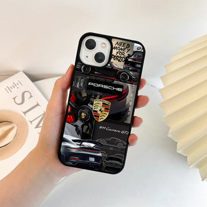 Porsche 911 Racing Collage Glass Case