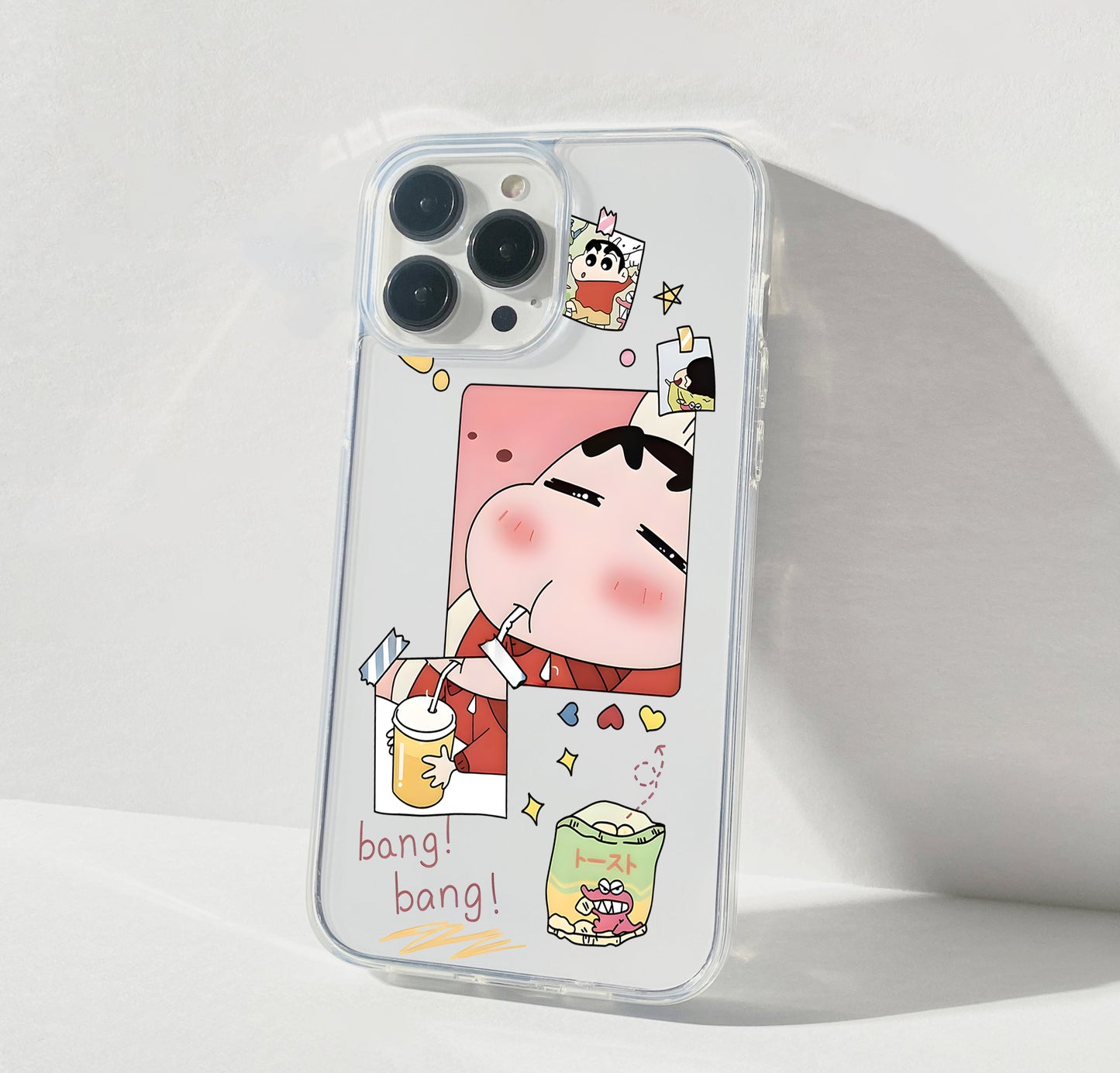 Cute Bang Shinchan Clear Silicon Cover
