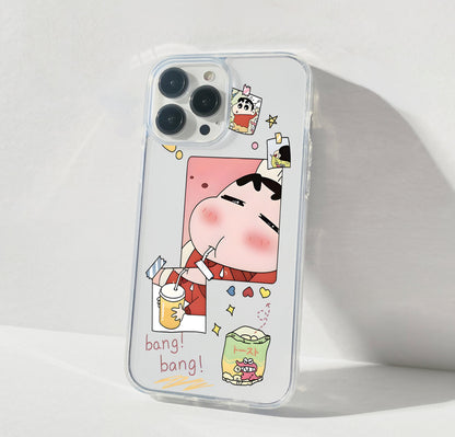 Cute Bang Shinchan Clear Silicon Cover