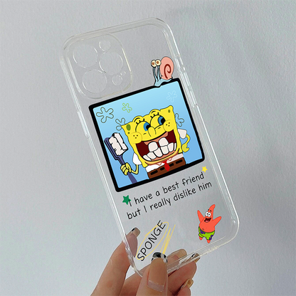 SpongeBob and Patrick Cute Clear Silicon Case Cover