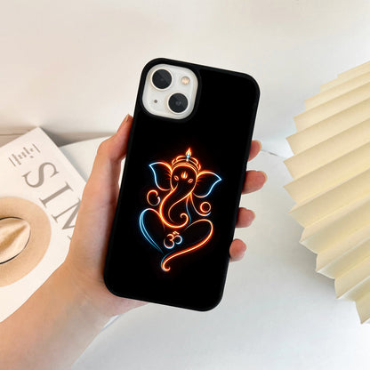 Neon Ganesha Divine Glass Case