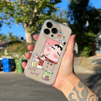 Cute Bang Shinchan Clear Silicon Cover