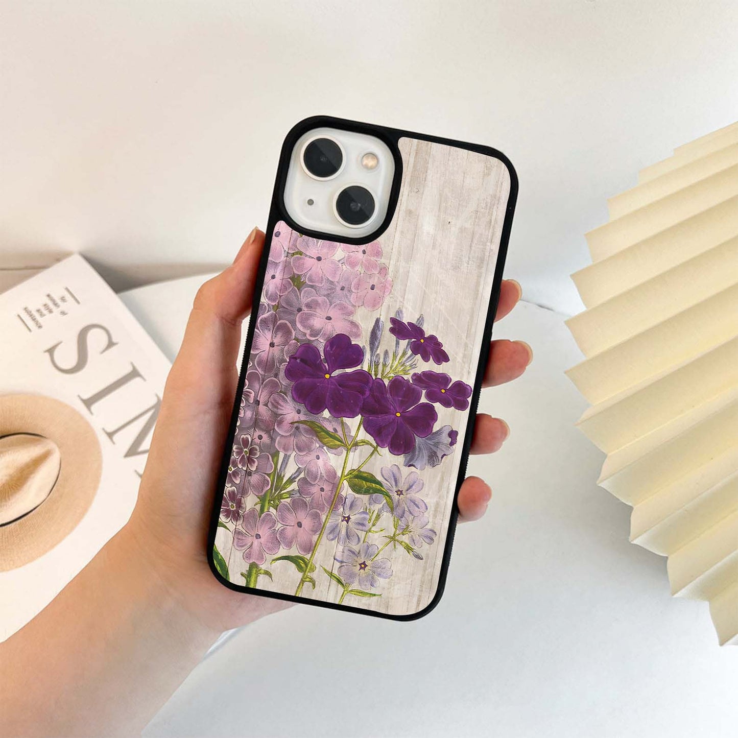 Rustic Floral Elegance Glass Case