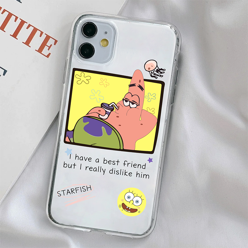 SpongeBob and Patrick Cute Clear Silicon Case Cover