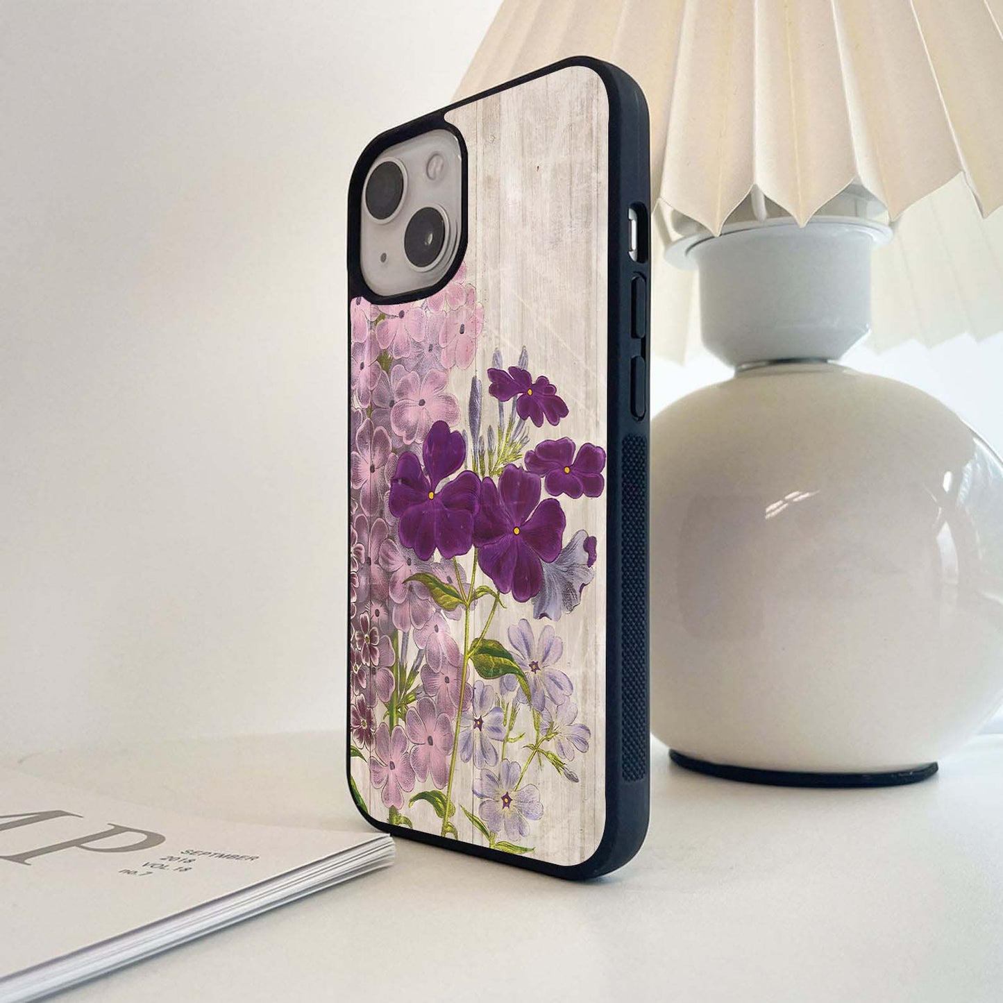 Rustic Floral Elegance Glass Case