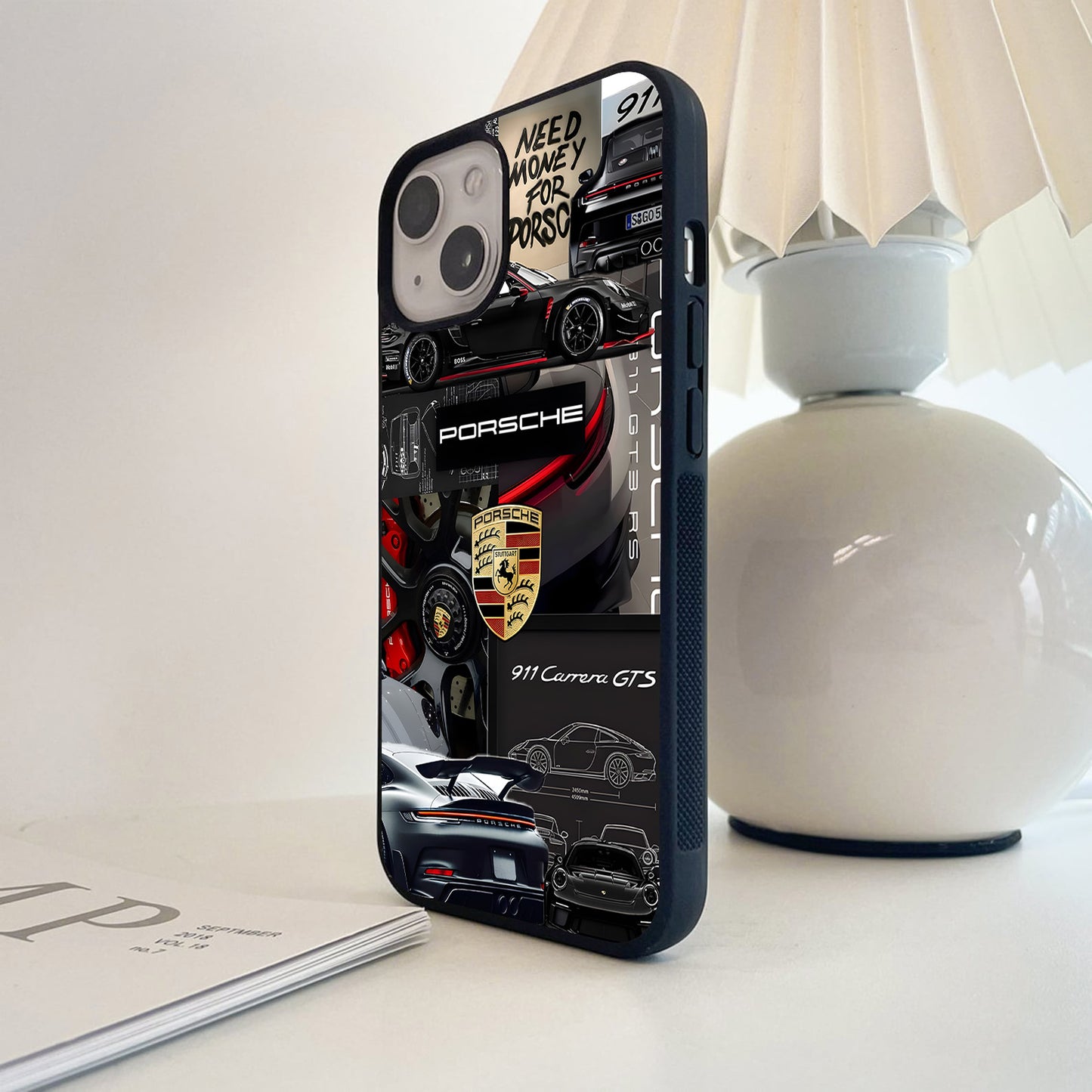 Porsche 911 Racing Collage Glass Case