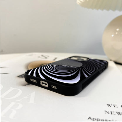 Black White Dimension Glass Case