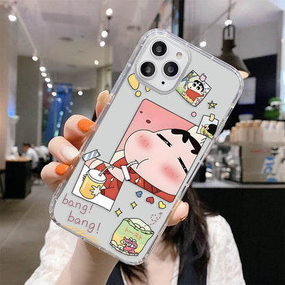 Cute Bang Shinchan Clear Silicon Cover