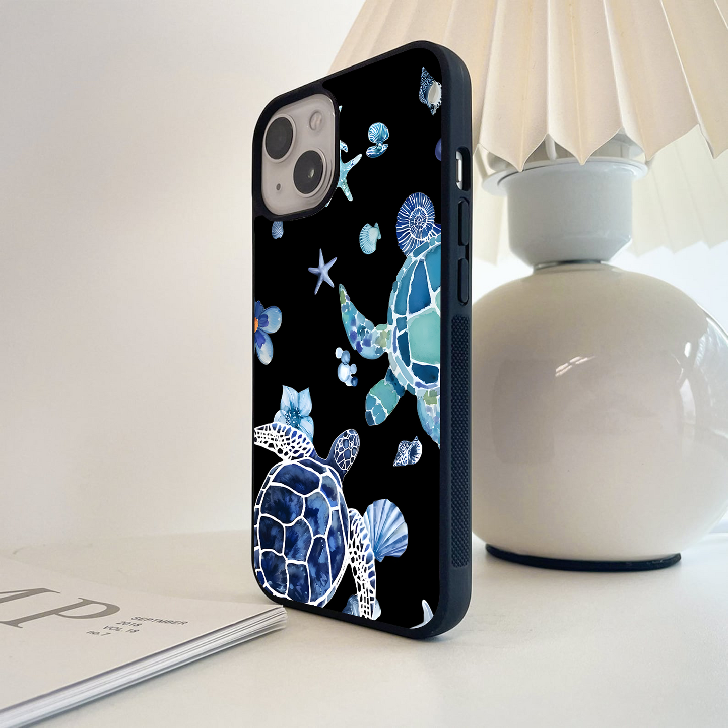 Aqua Turtle Drift Glass Case