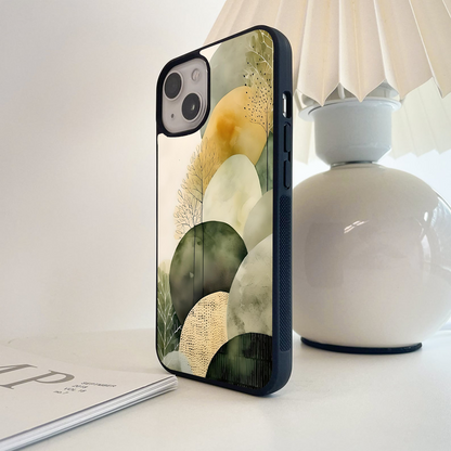 Abstract Forest Shapes Glass Case