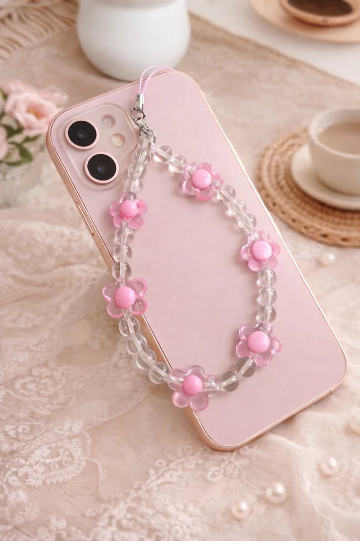 Rani Pink Daisy Flower Phone Charm