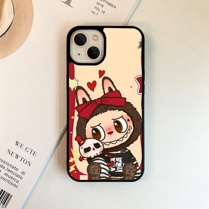 Cute Labubu Doll Glass Case