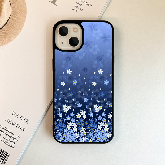 Blue Starry Pattern Glass Case