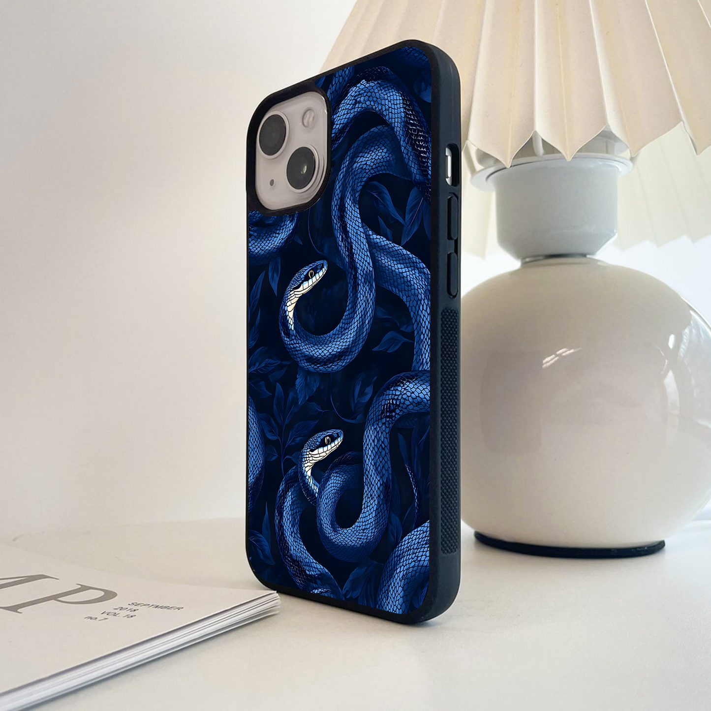 Blue Serpent Aura Glass Case