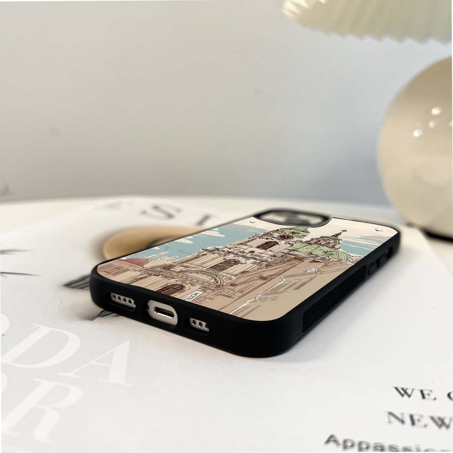 Tower of hotel Glass Case