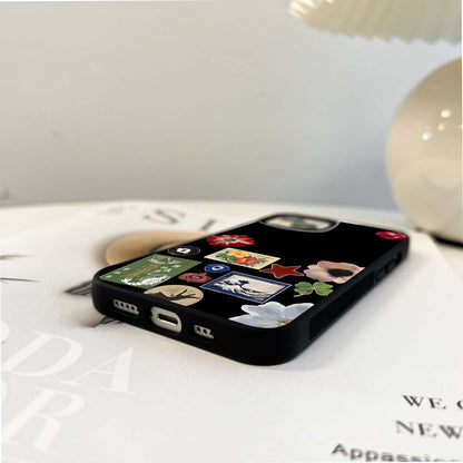 Vintage Travel Collage Glass Case