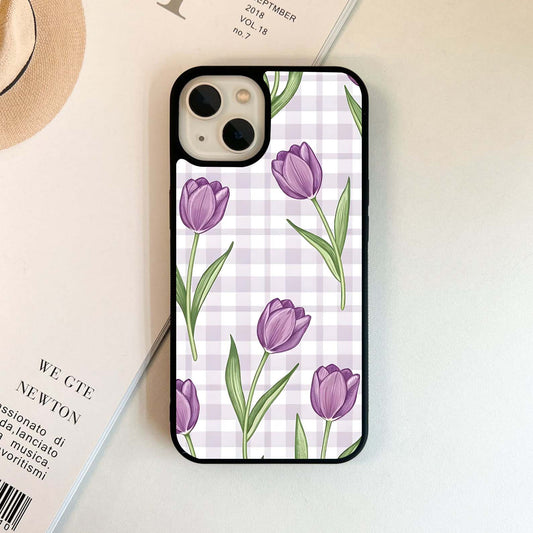 Lilac Picnic Petals Glass Case