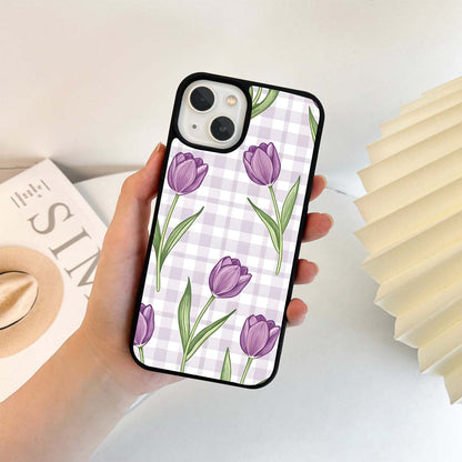 Lilac Picnic Petals Glass Case