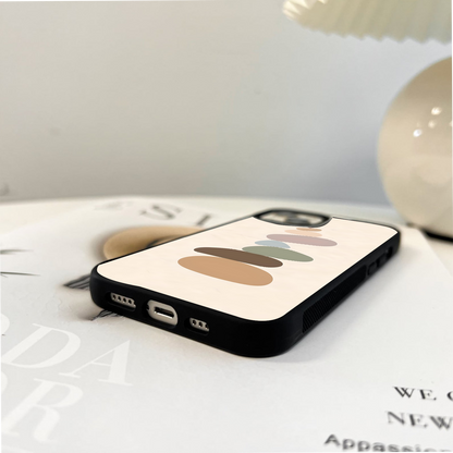 Stacked Pebbles With Heart  Glass Case