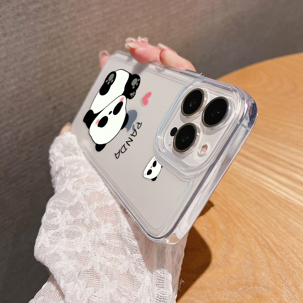 Panda Love Vibes Clear Silicon Cover