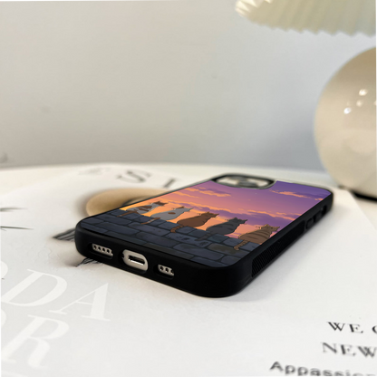 Evening Cat Watch Glass Case