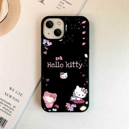 Black Background & Hello Kitty Glass Case