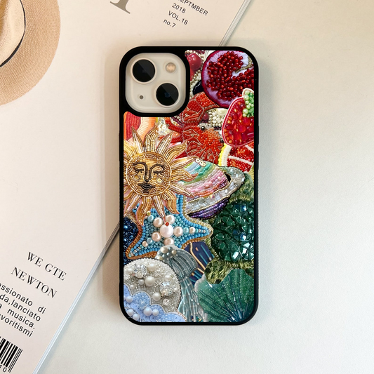 Cosmic Jewel Burst Glass Case