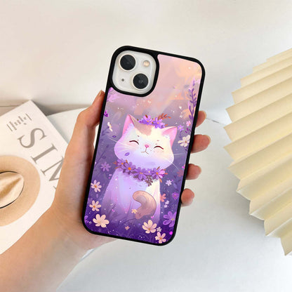 Lavender Cat Bliss Glass Case