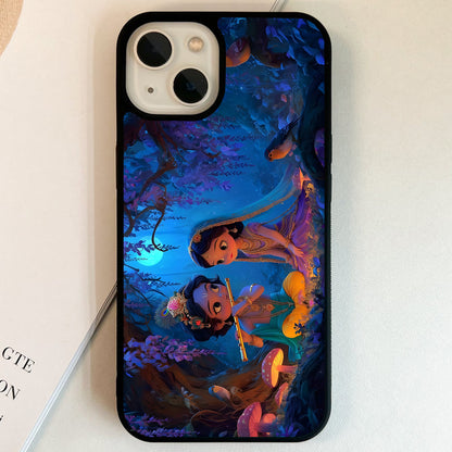 Radha Krishna Enchanted Glass Case