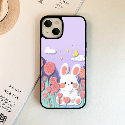 Dreamy Bunny Hideaway Glass Case