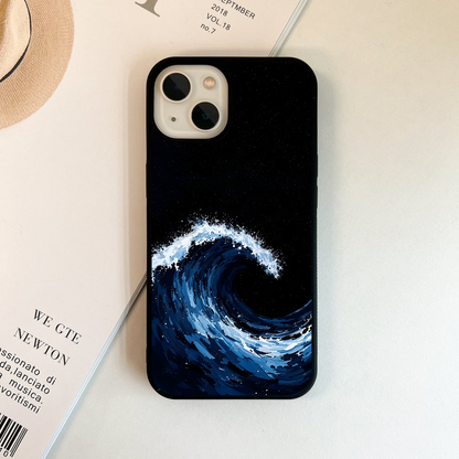 Midnight Ocean Tide Glass Case