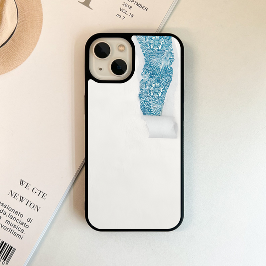 Floral Tear Reality Glass Case